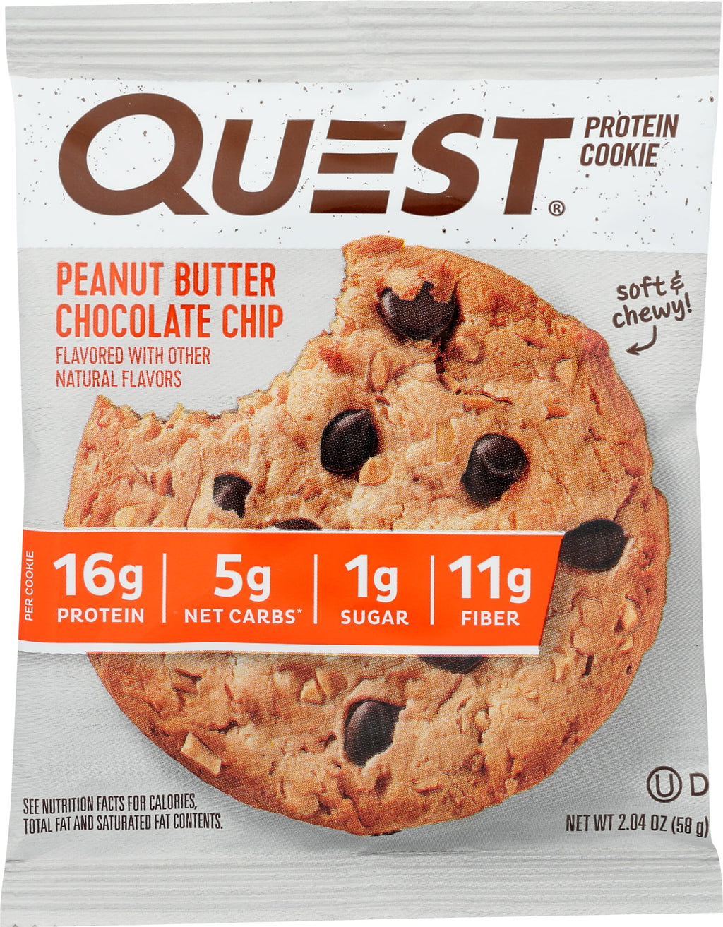 Quest Peanut Butter Chocolate Chip Protein Cookie - 2.04 oz