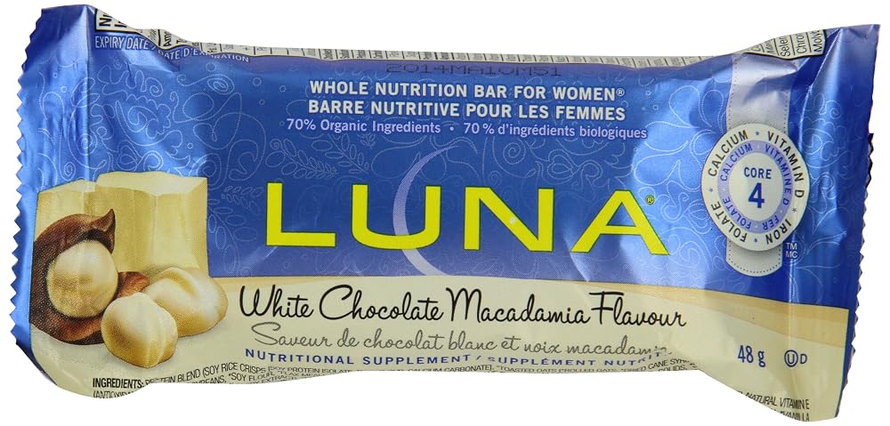 Luna Bar White Chocolate Macadamia Nutrition Bar - 15 Bars