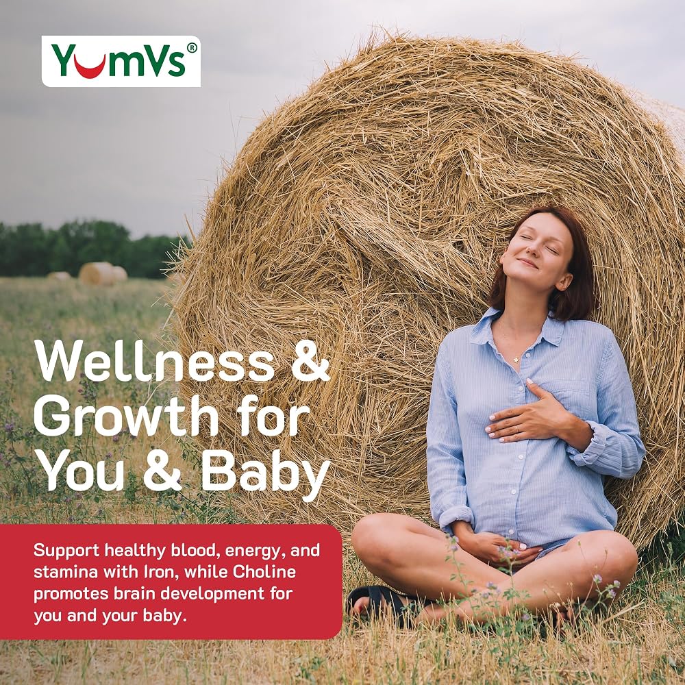 YUM-V'S Prenatal Gummies for Women with Folic Acid & Iron - 60 Count - image 7