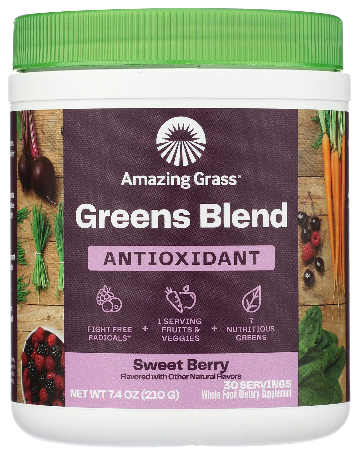 Amazing Grass Sweet Berry Antioxidant Superfood Powder - 7.4 oz