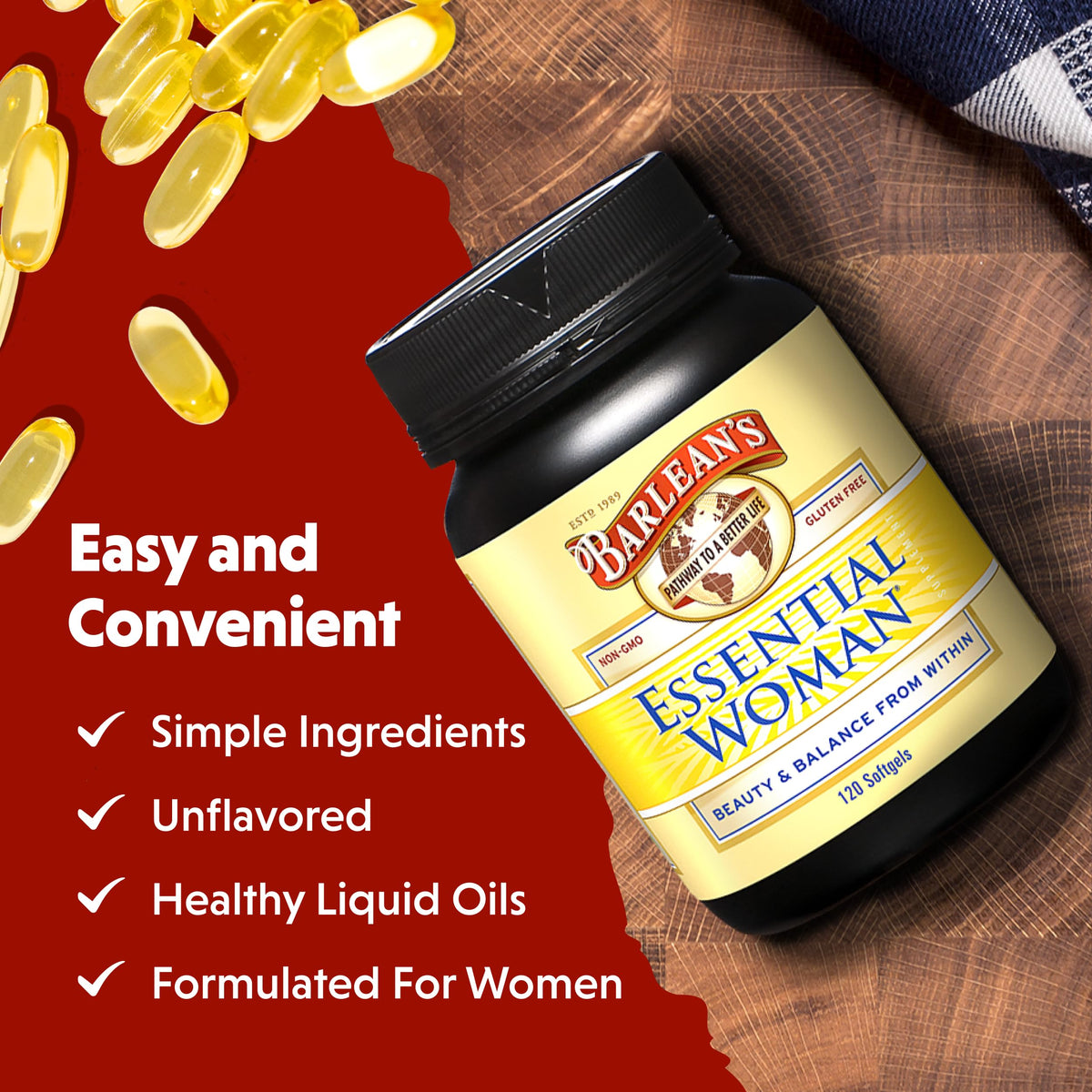 Barlean's Organic Oils Essential Woman - 120 Softgels - image 5
