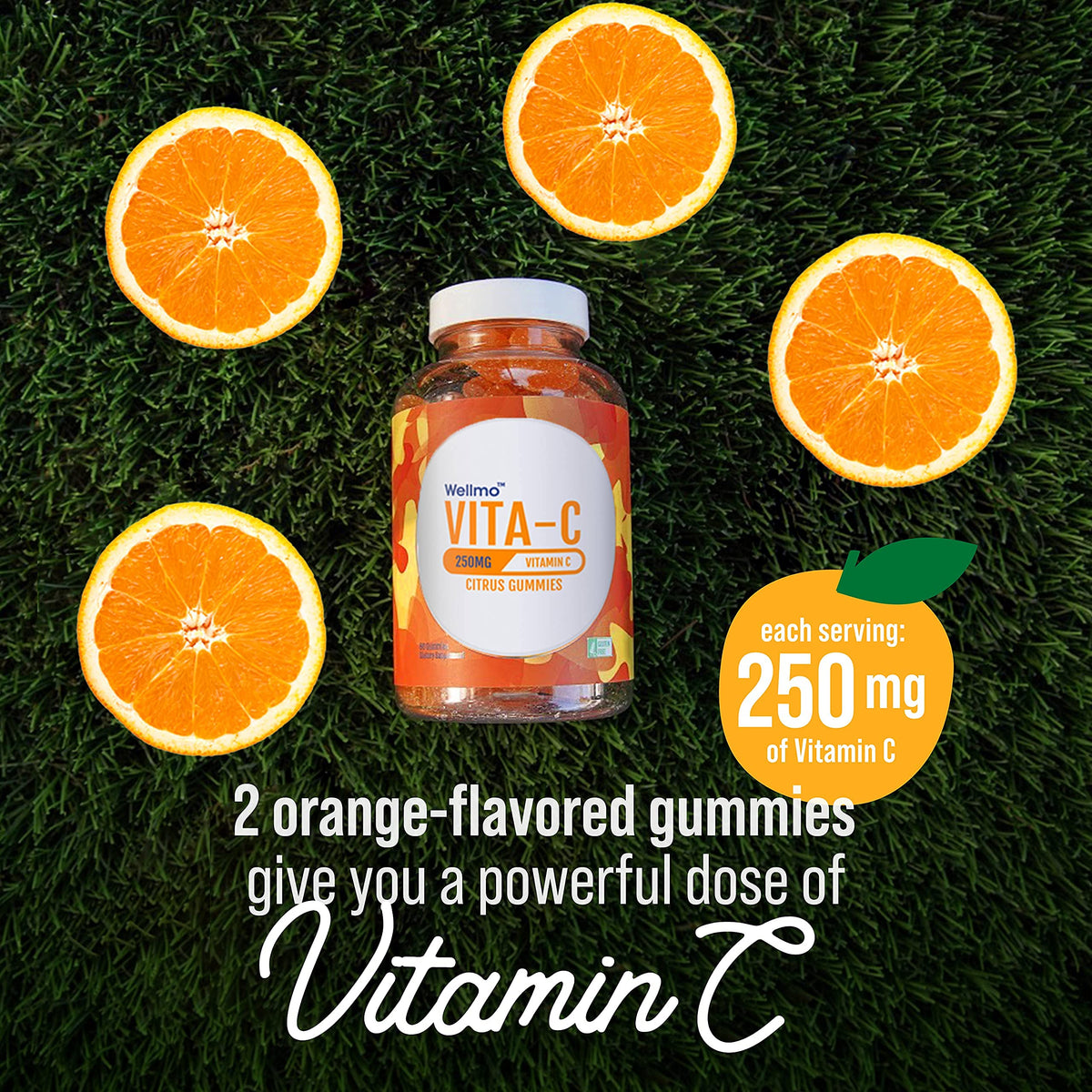 TEATTY Wellmo Vita-C Citrus Gummies 250mg Vegan - 120 Gummies - image 3