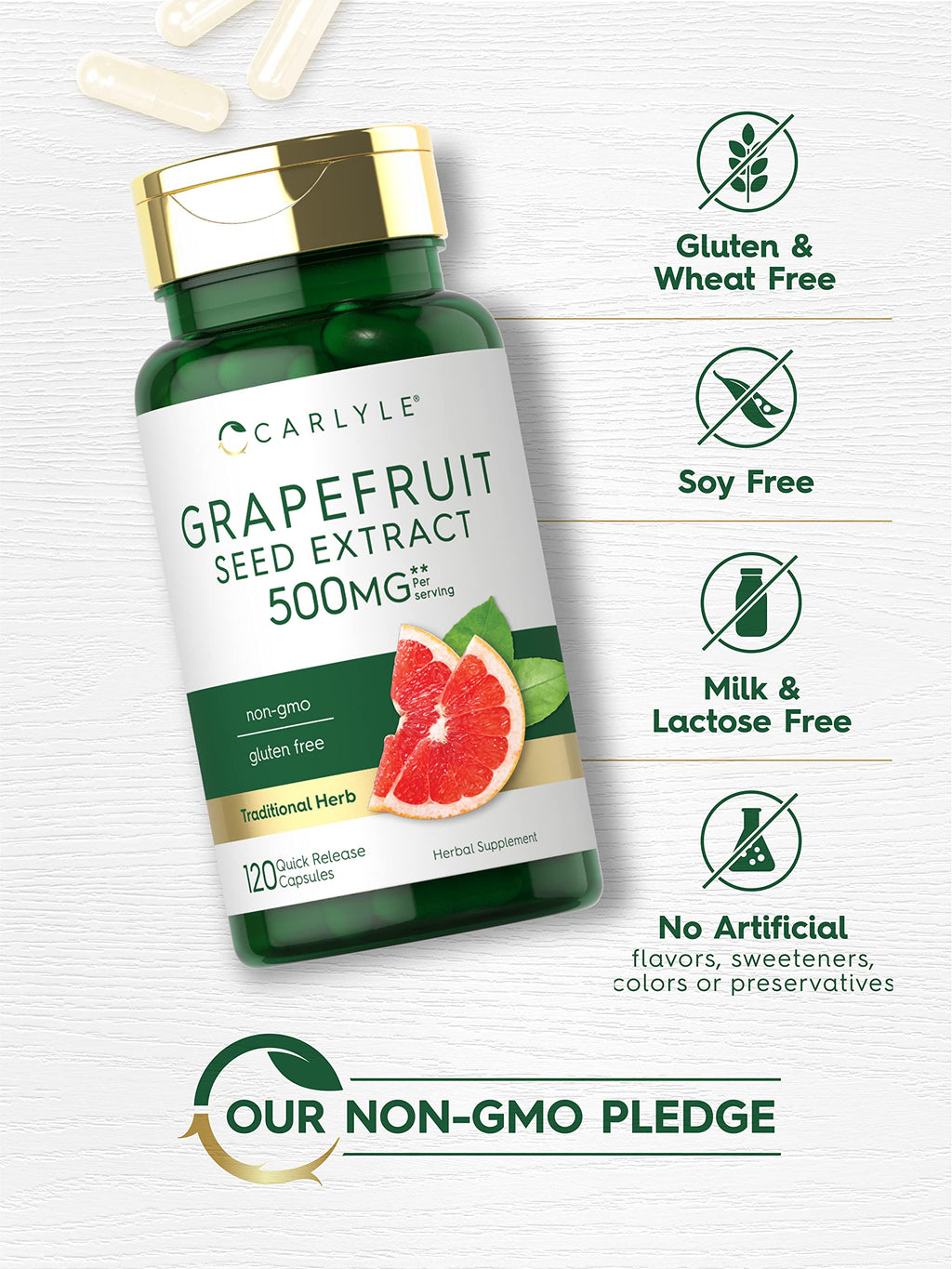 Carlyle Grapefruit Seed Extract Maximum Strength - 120 Capsules - image 4