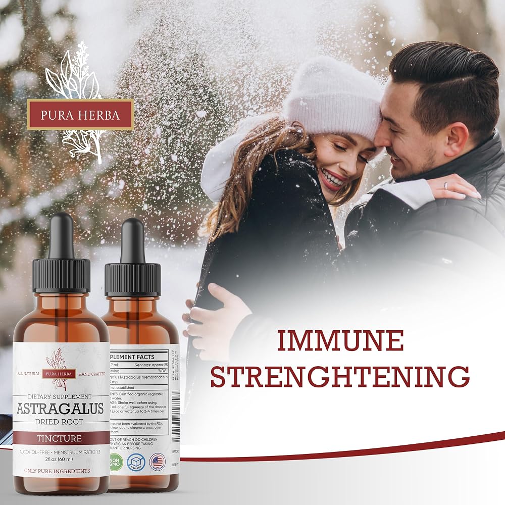Pura Herba Organic Astragalus Tincture Immune Support - 2 Fl Oz - image 2
