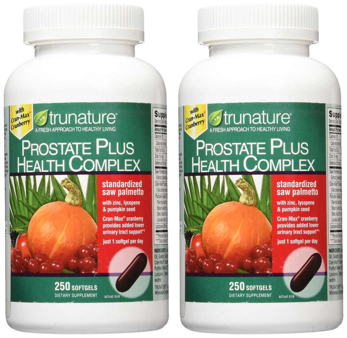 TruNature Saw Palmetto Prostate Health Complex - 250 Softgels - image 3