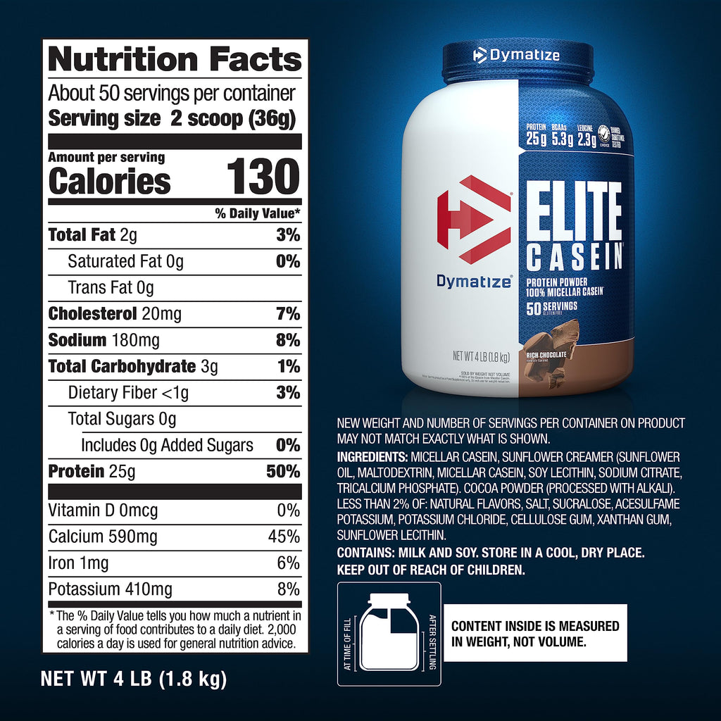 Dymatize Elite Casein Protein Powder