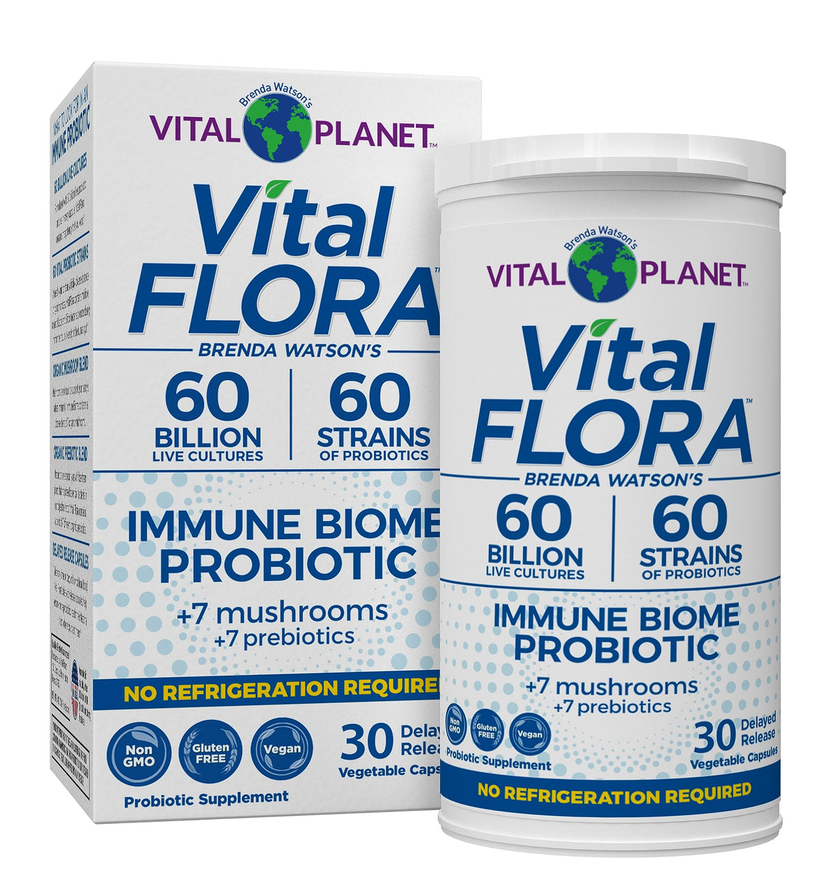 Vital Planet Vital Flora Immune Support Probiotic 60B CFU - 30 Capsules