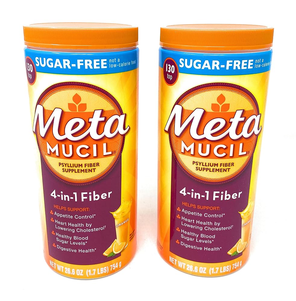 Metamucil Sugar Free Fiber Supplement Orange Smooth - 260 Servings - image 2