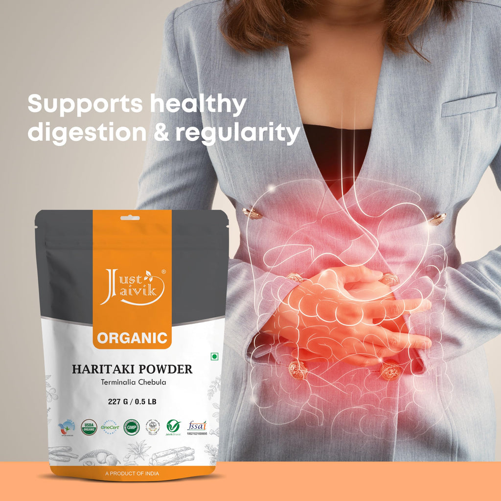 Just Jaivik Organic Haritaki Powder - 227g - image 3