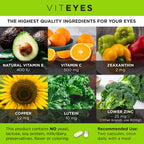 Viteyes AREDS 2 Eye Vitamins Macular Support - 180 Capsules - image 5