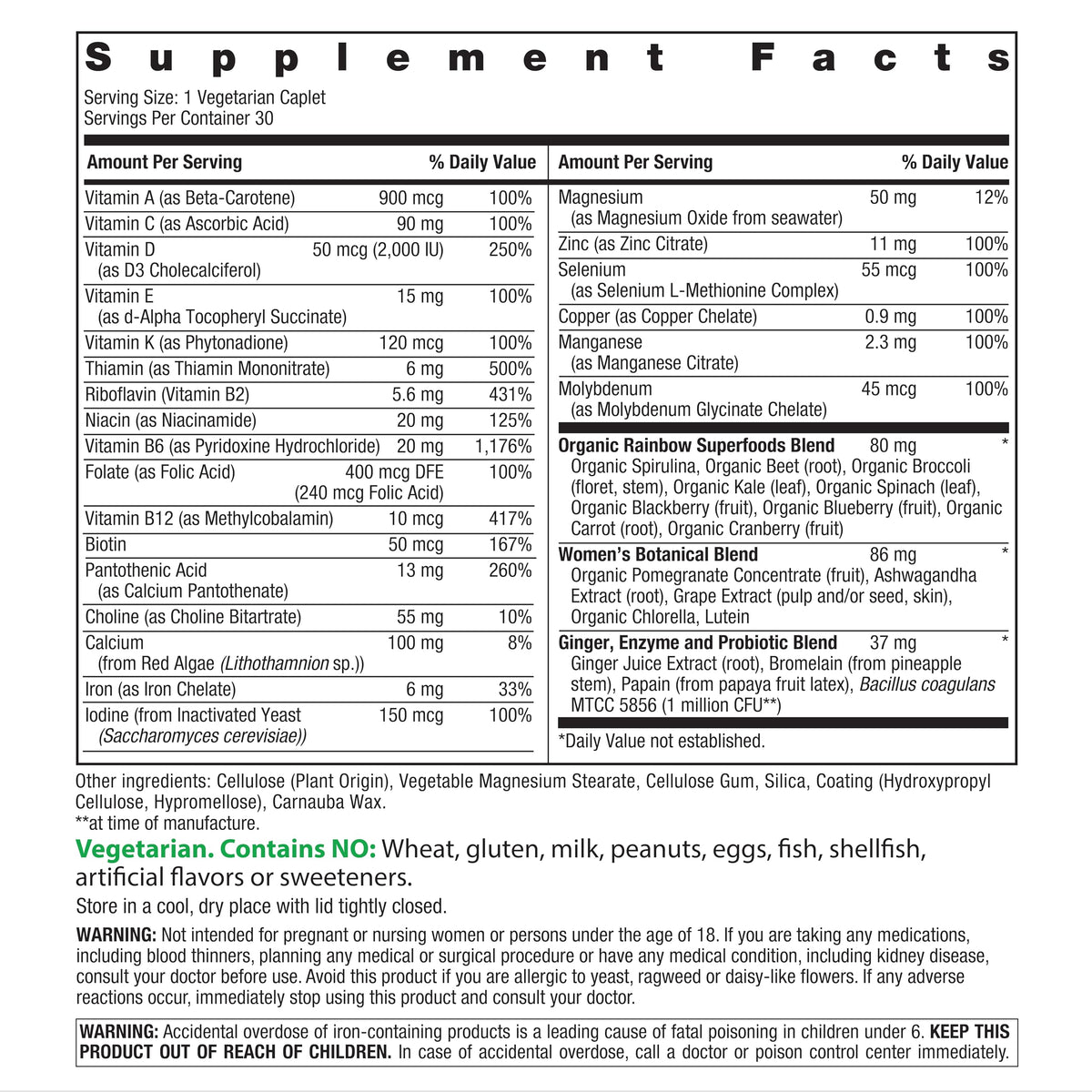 Rainbow Light Women's One+ Multivitamin - 30 Caplets - image 2