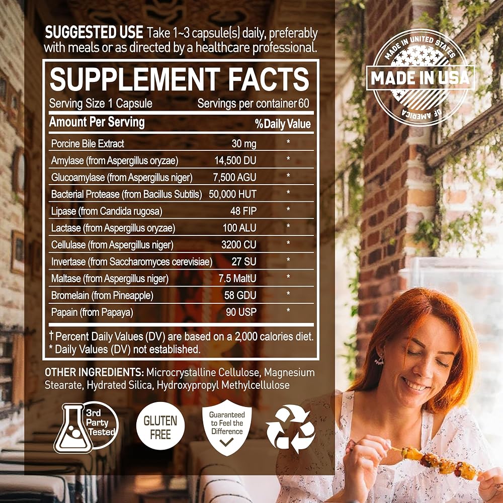 NANOWELL Enzyme Premium S Digestive Health Supplement - 180 Capsules - image 3