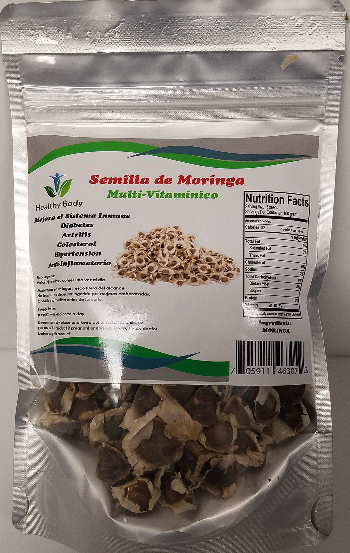 Healthy Body Moringa Semilla Capsules - 1 Fl Oz