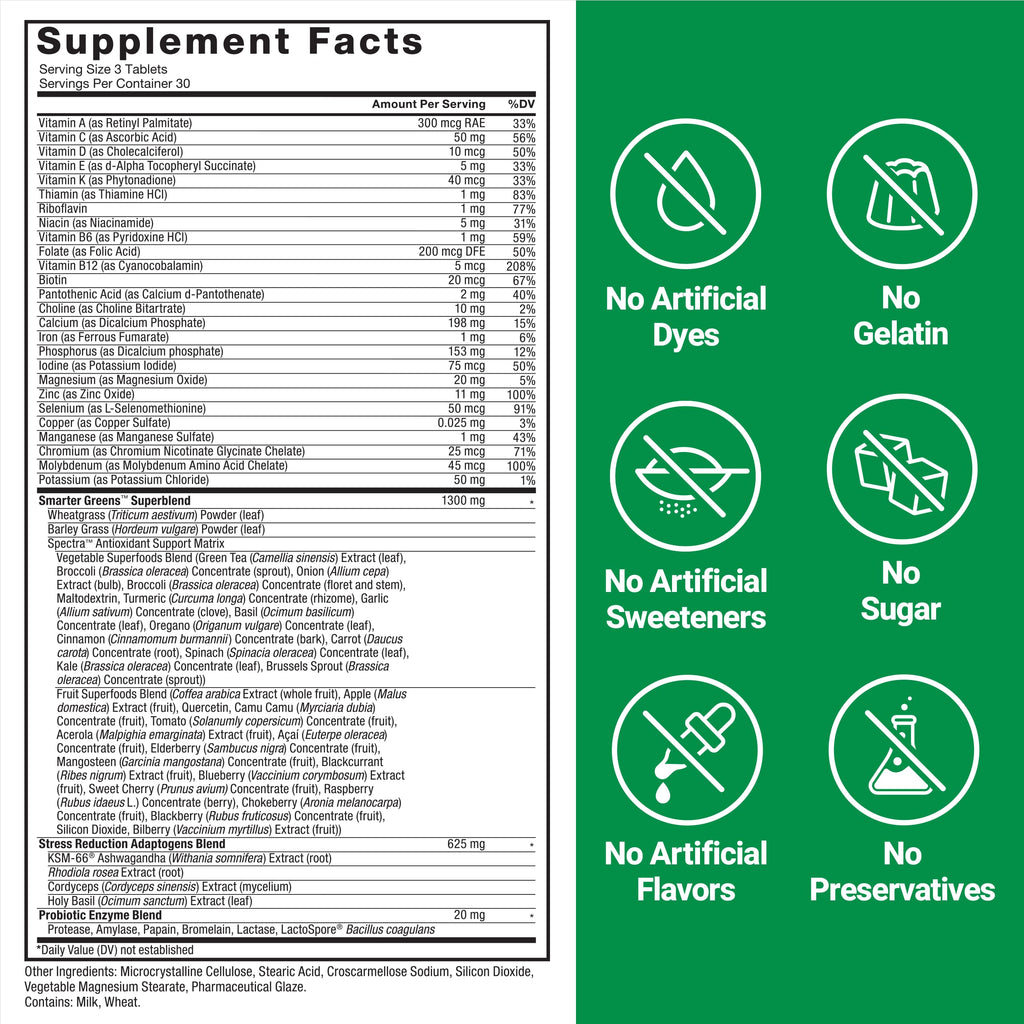 Force Factor Smarter Greens Tablets