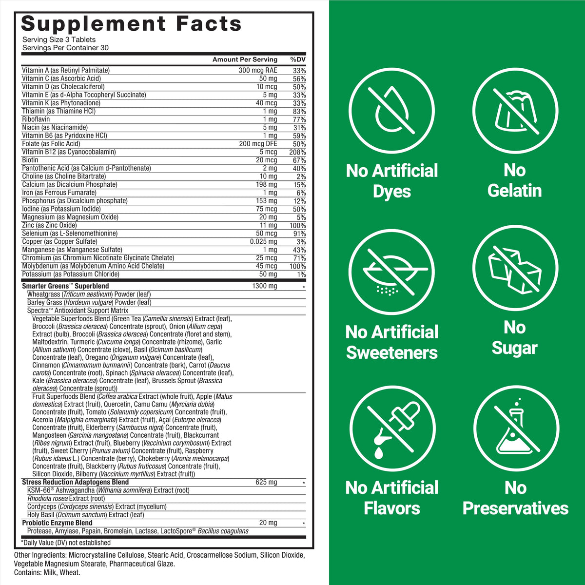 Force Factor Smarter Greens Tablets