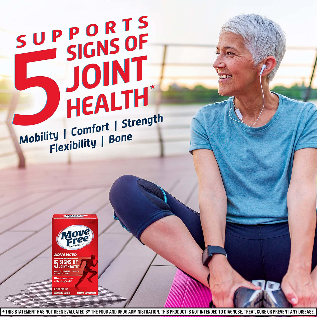 Move Free Advanced Glucosamine Chondroitin Joint Support - 200 Tablets - image 4
