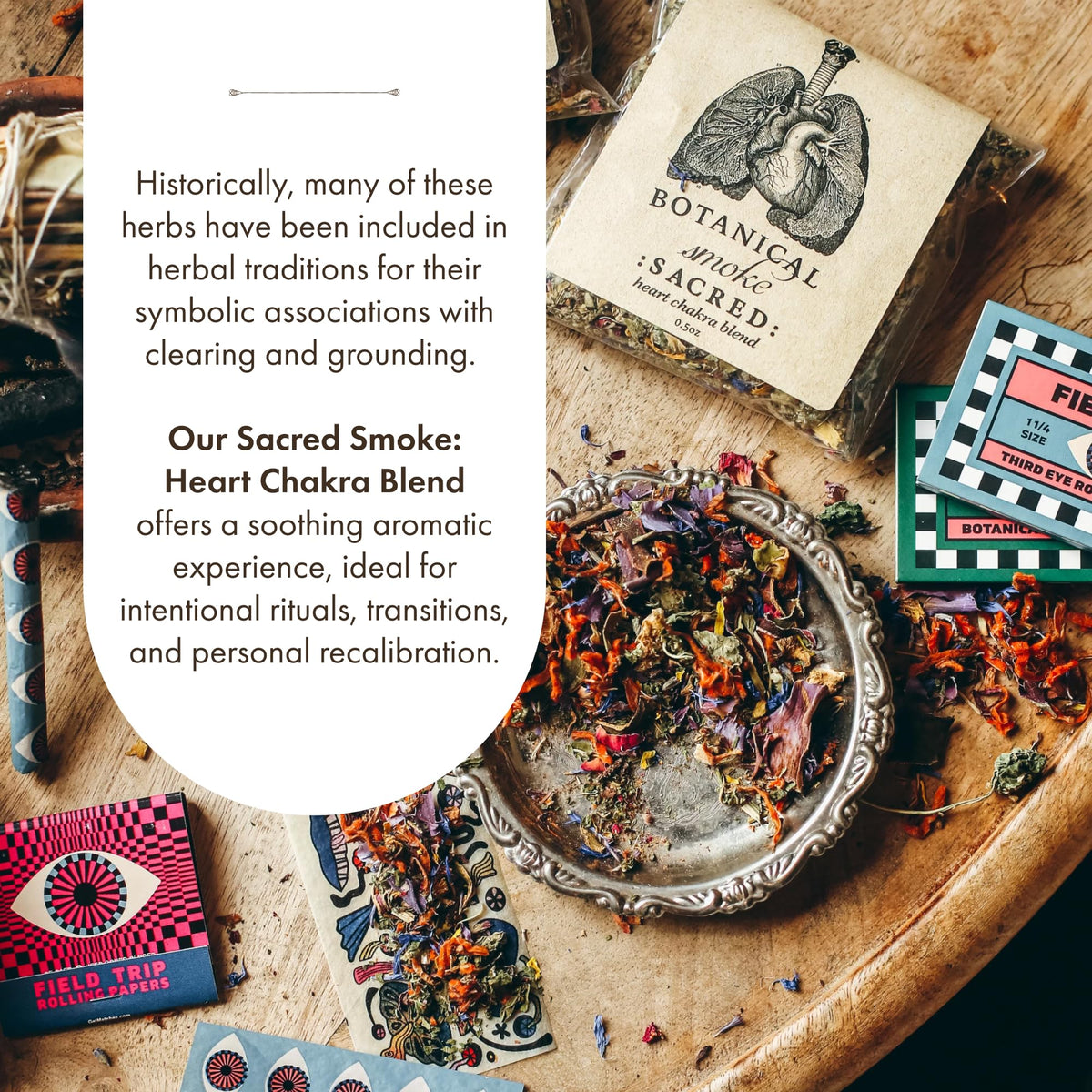 Anima Mundi Apothecary Sacred Smoke Heart Chakra Herbal Blend - 0.5oz - image 3