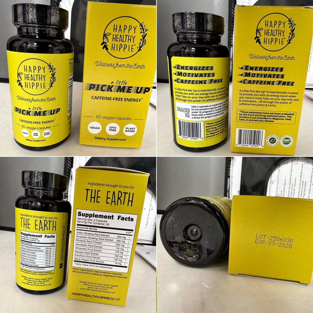 Happy Healthy Hippie Caffeine Free Energy Pills, 7 Herb Complex - 60 Capsules - image 9