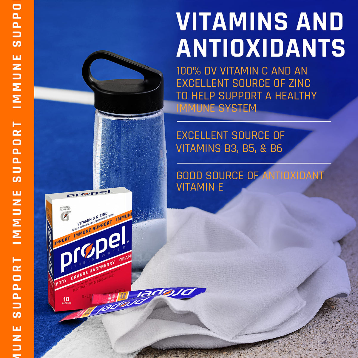 Propel Immune Support Powder Lemon Blackberry - 10 Packets - image 4