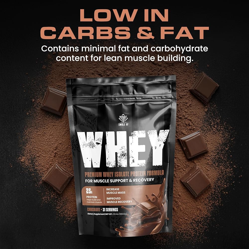 Swole AF Whey Isolate Protein Powder for Muscle Support - 31 Servings - image 3