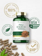 Carlyle Pau D'Arco 1500mg Herbal Supplement - 180 Capsules - image 5