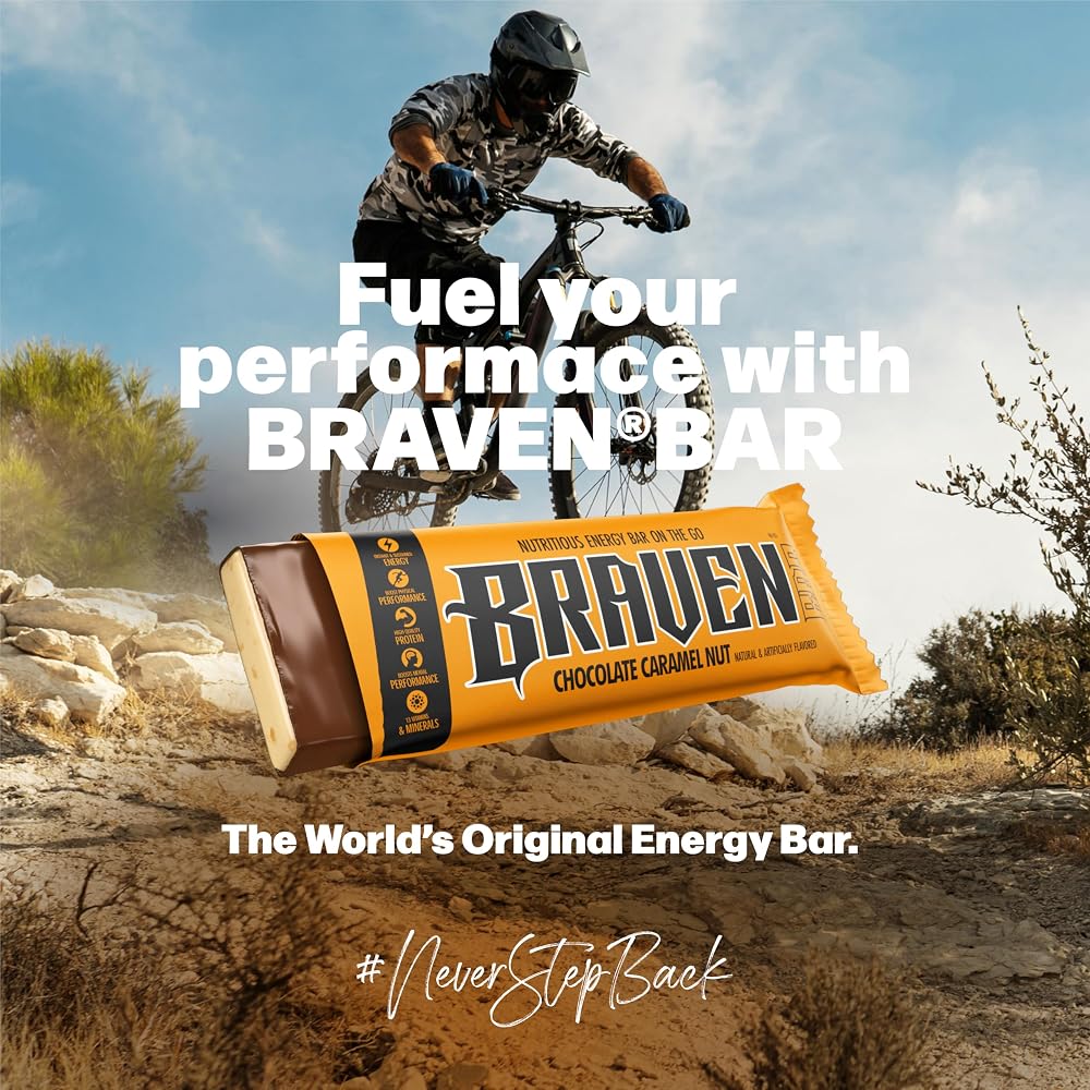 BRAVEN Bar Chocolate Caramel Nut Energy Bar - 10 Pack - image 2