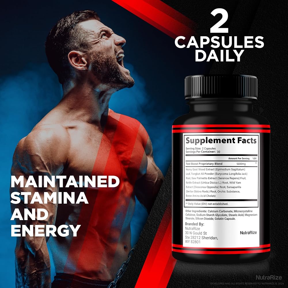 NutraRize EroXcel Male Capsules All-Natural Blend - 60 Capsules - image 5
