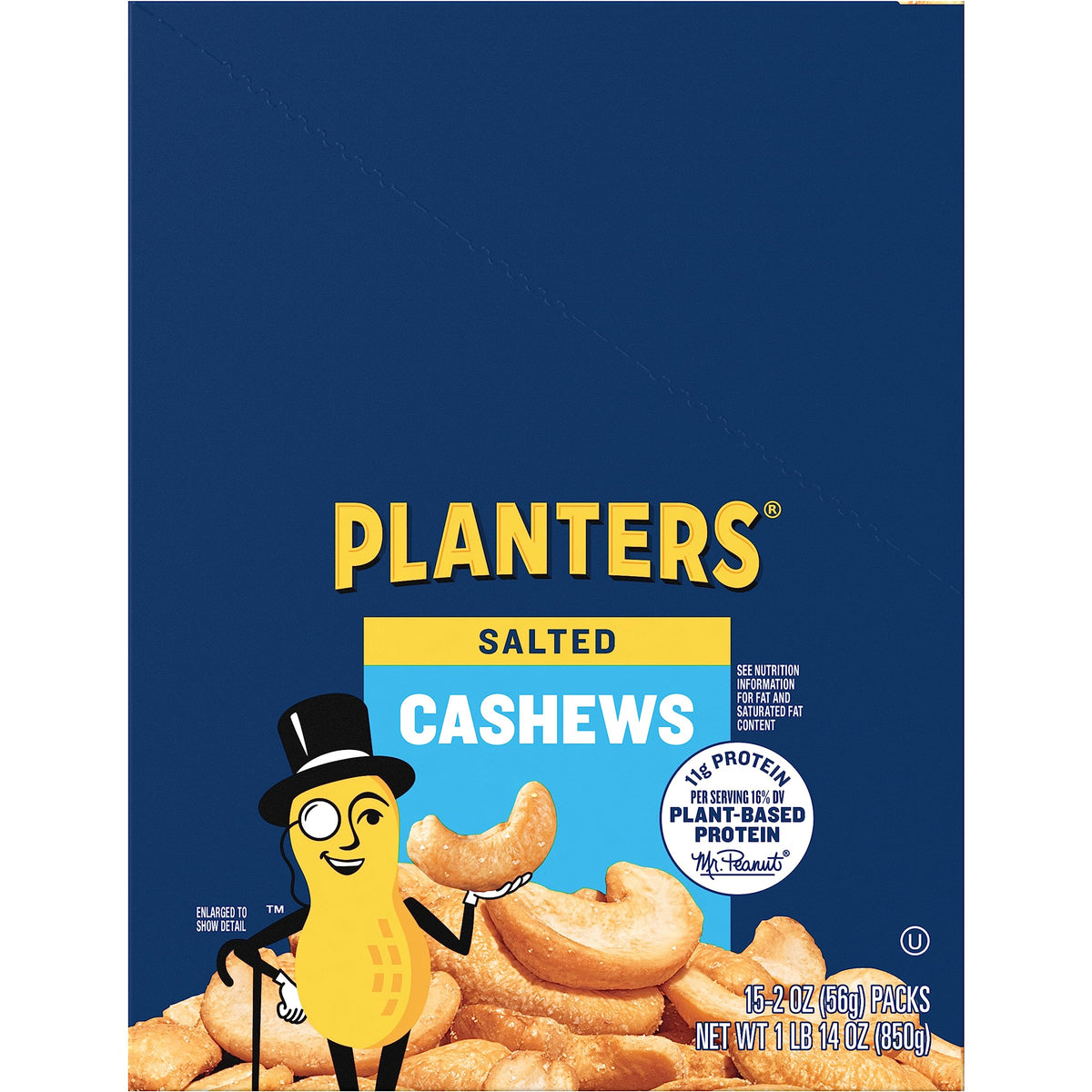 PLANTERS Salted Whole Cashews - 15 Pack (2 Oz Each)