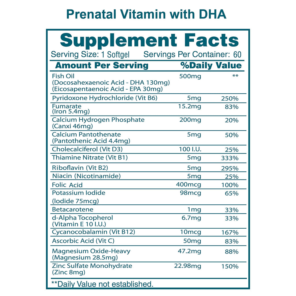 Secrets Of Tea Prenatal Vitamins Multivitamin - 60 Capsules - image 3