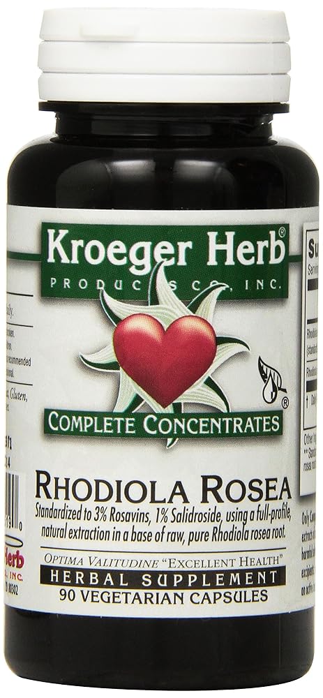 Kroeger Herb Rhodiola Rosea Vegetarian Capsules - 90 Count