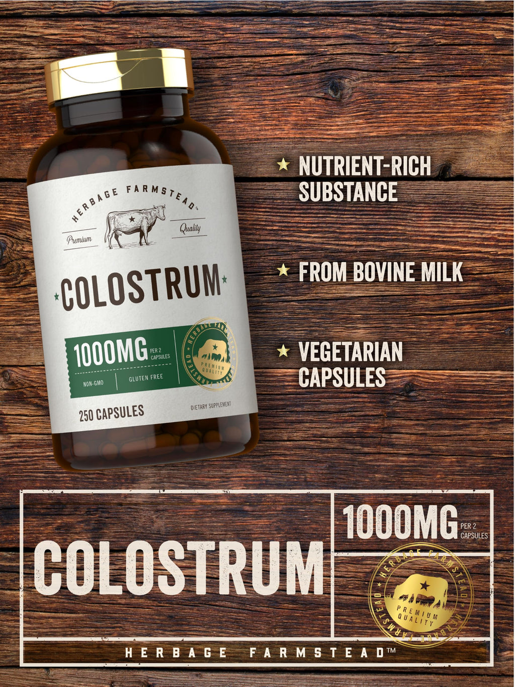 Carlyle Colostrum 1000mg - 250 Capsules - image 4
