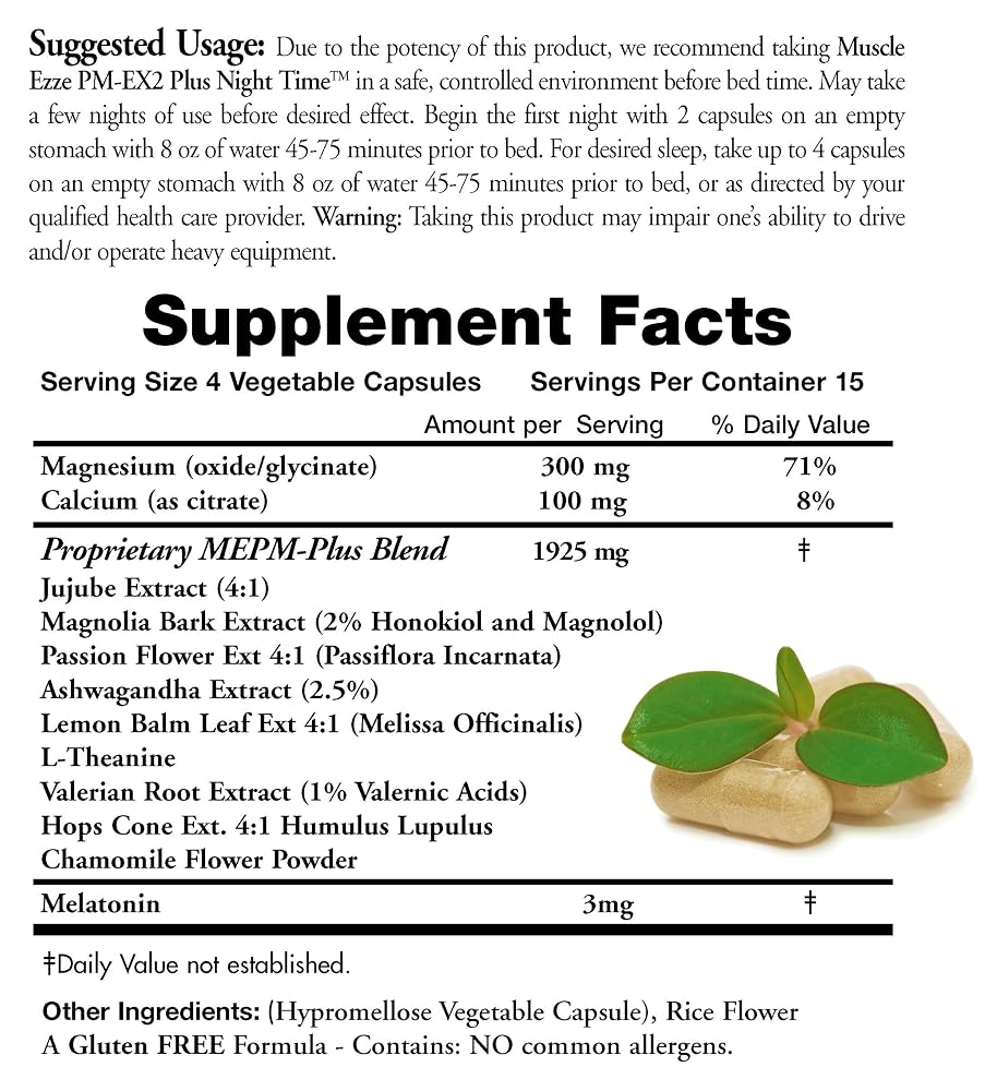 Doctors Nutra Muscle Ezze PM Plus Night Time Capsules - 120 Capsules - image 2