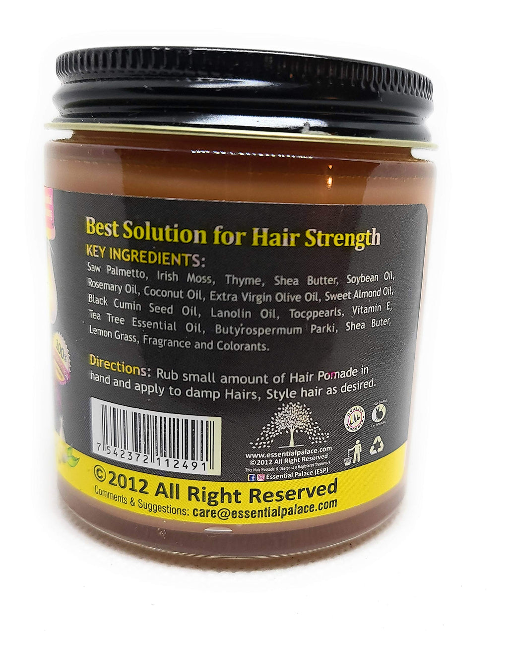 Essential Palace Organic Saw Palmetto & Irish Moss Hair Pomade - 4 Fl Oz - image 2