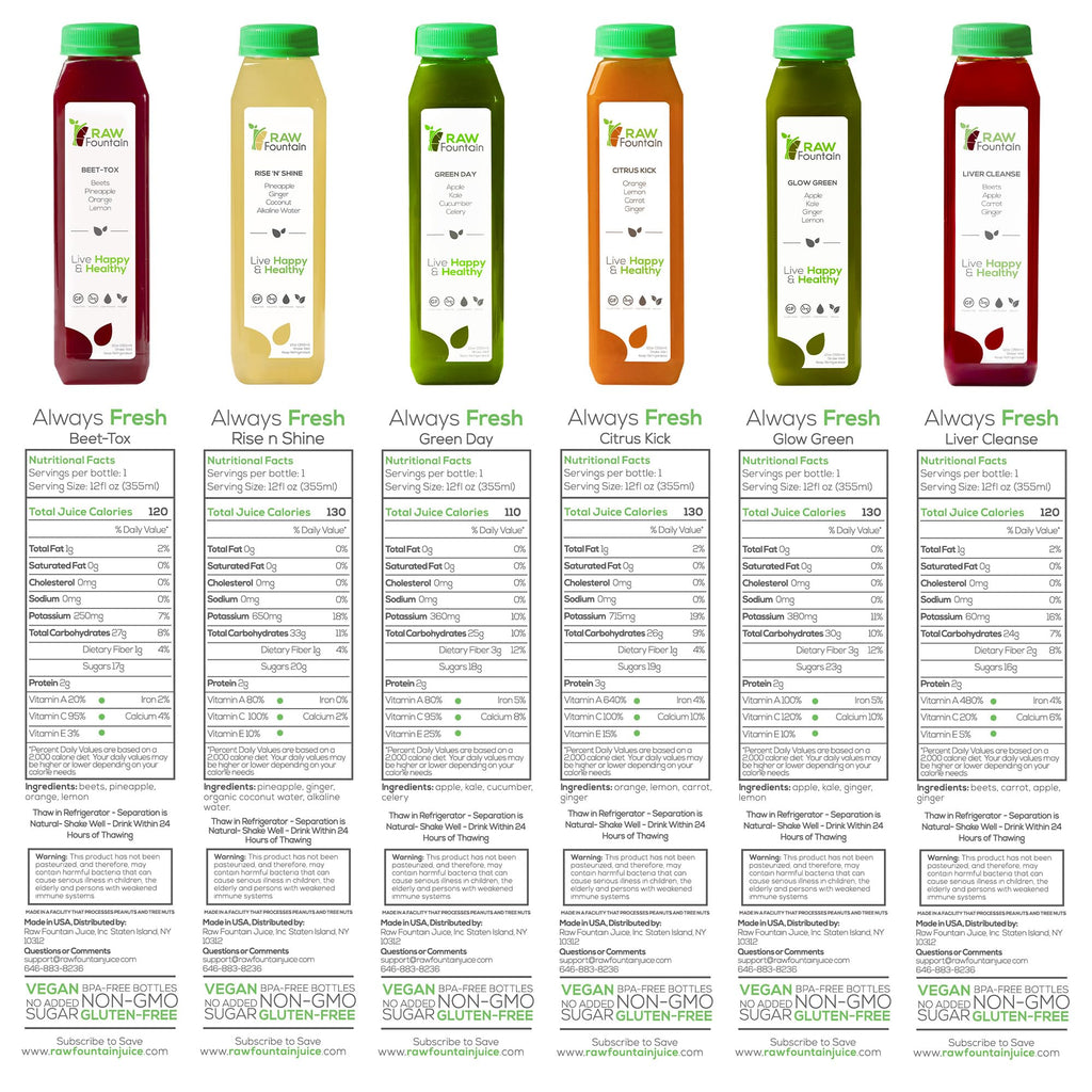 RAW Fountain Juice Cleanse Original Detox Cleanse