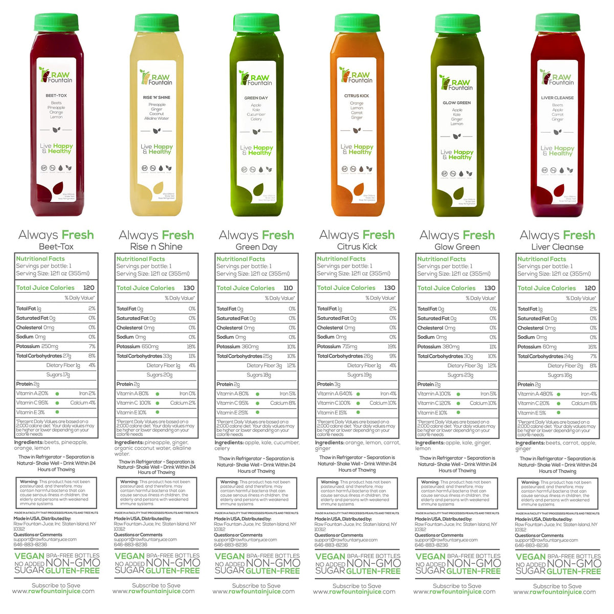 RAW Fountain Juice Cleanse Original Detox Cleanse