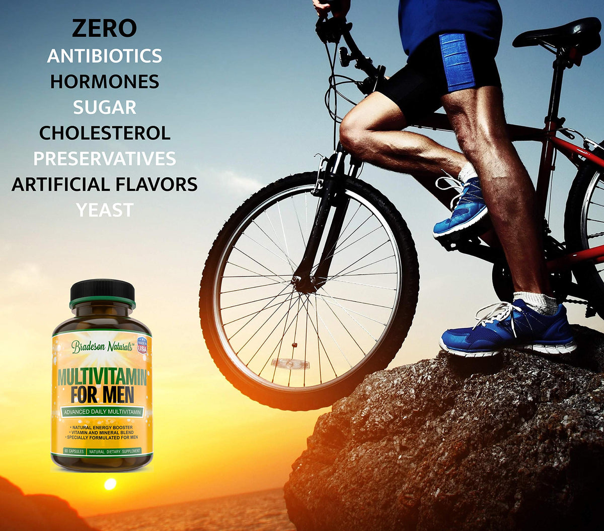 Bradeson Naturals Men's Multivitamin for Energy & Focus - 60 Capsules - image 3