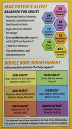 Nature's Way Alive! Max6 Daily Multivitamin Max Potency - 90 Vegetarian Capsules - image 2
