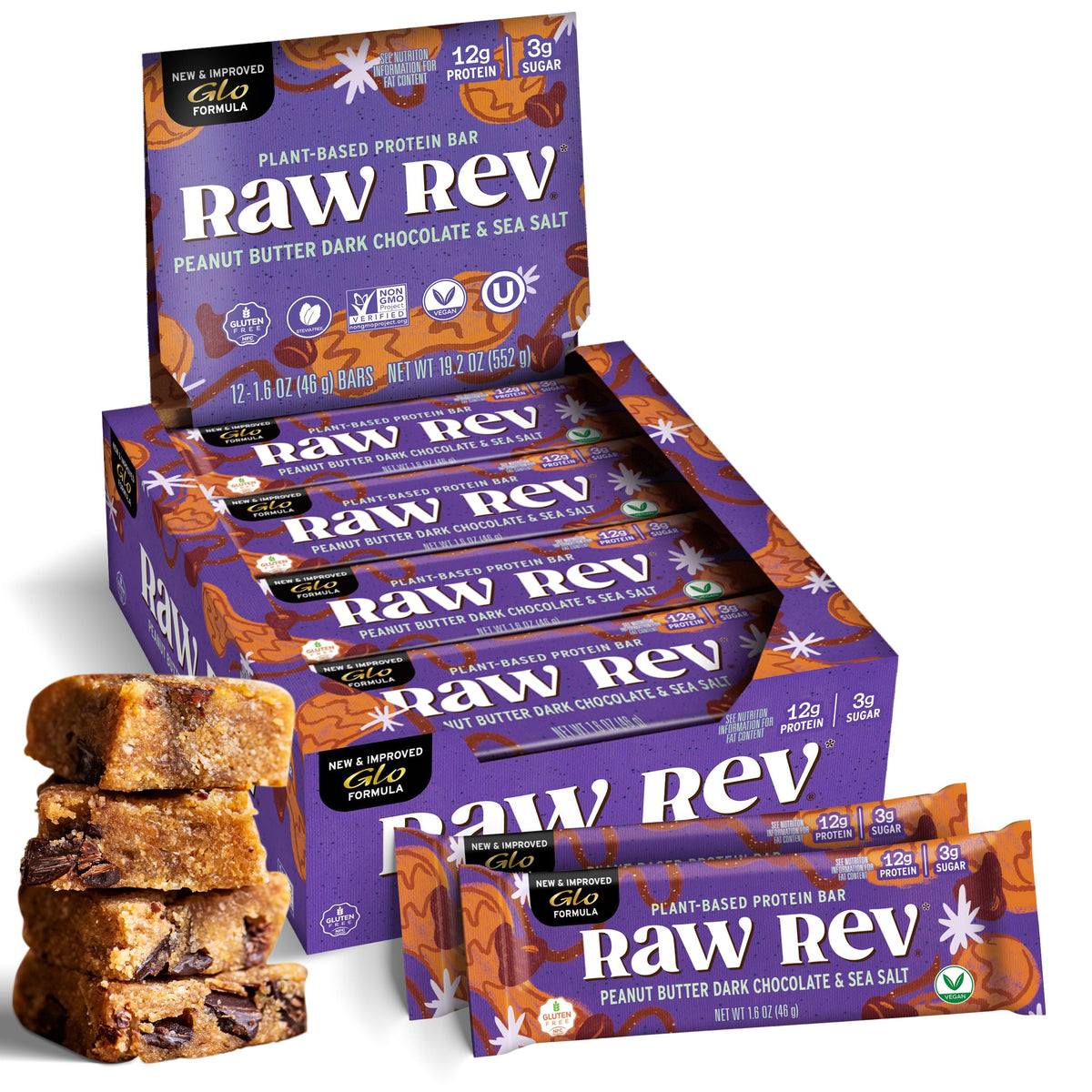 Raw Rev, Low Sugar, Gluten-Free, Vegan, Plastic-Neutral