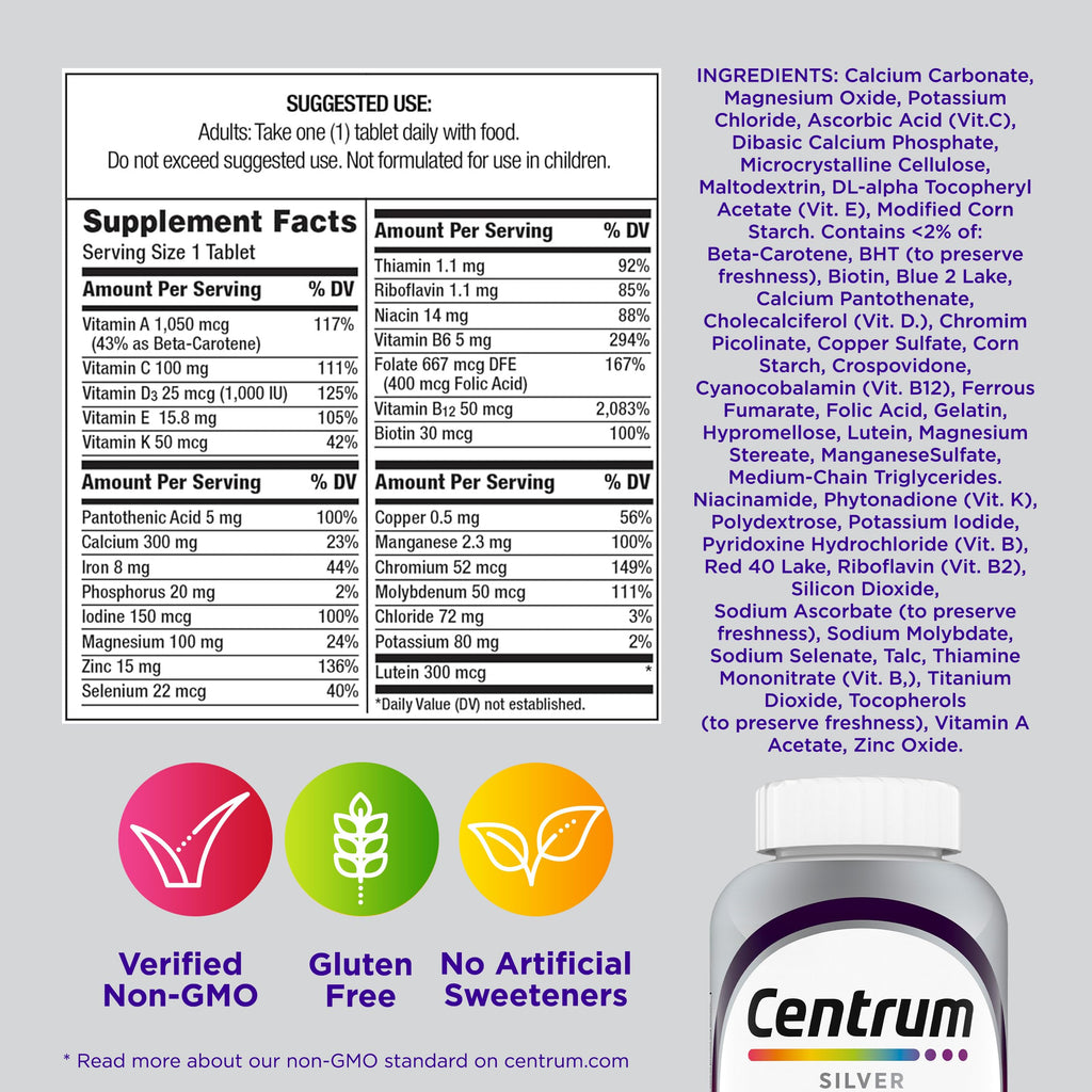 Centrum Silver Women's Multivitamin 50+ - 200 Tablets - image 9