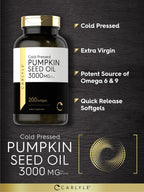 Carlyle Pumpkin Seed Oil 3000 mg - 200 Softgels - image 3