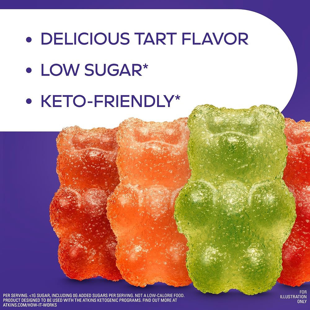 Atkins Endulge Sour Gummy Bears Low Sugar Keto Candy - 6 Pack - image 3