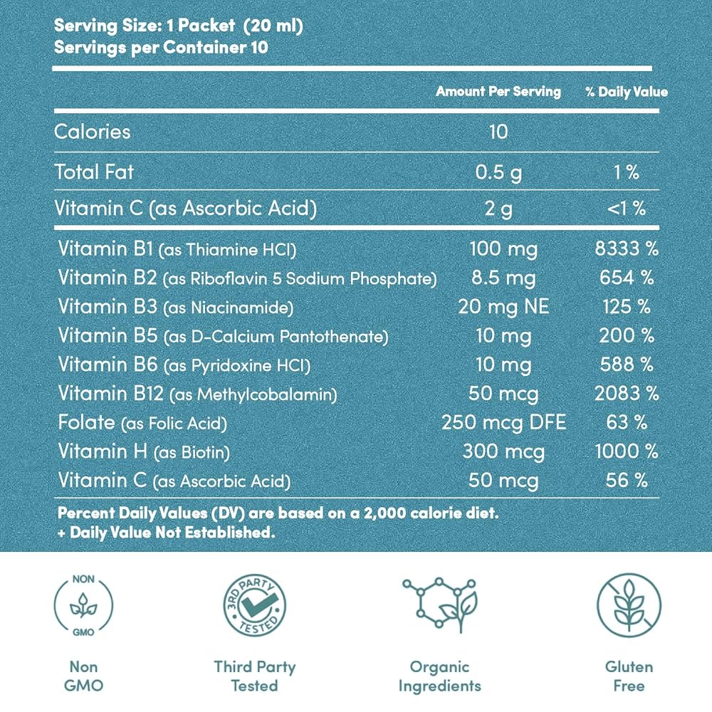 Aurora Nutrascience Mega-Liposomal B-Complex + Vitamin C - 10 Packets - image 2
