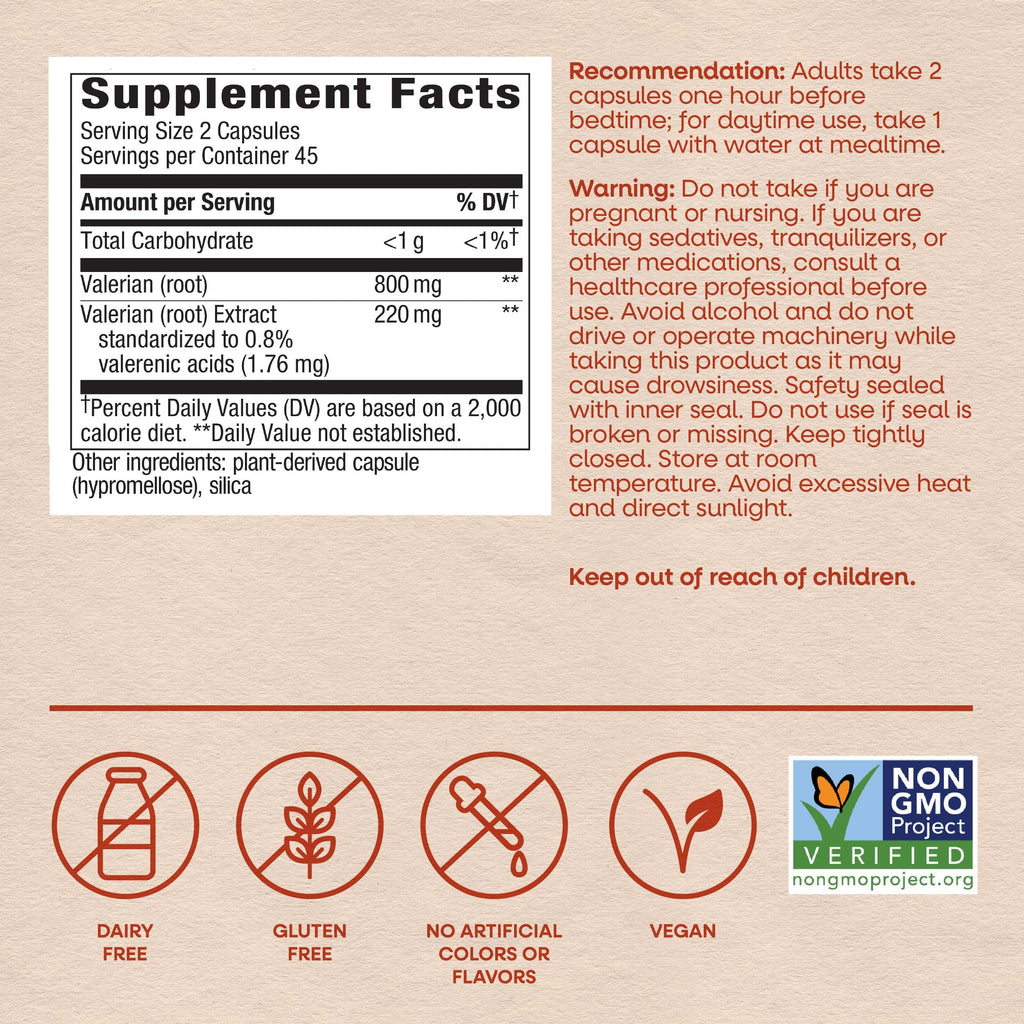 Nature's Way Valerian Root Extract for Sleep Support - 90 Capsules - image 6
