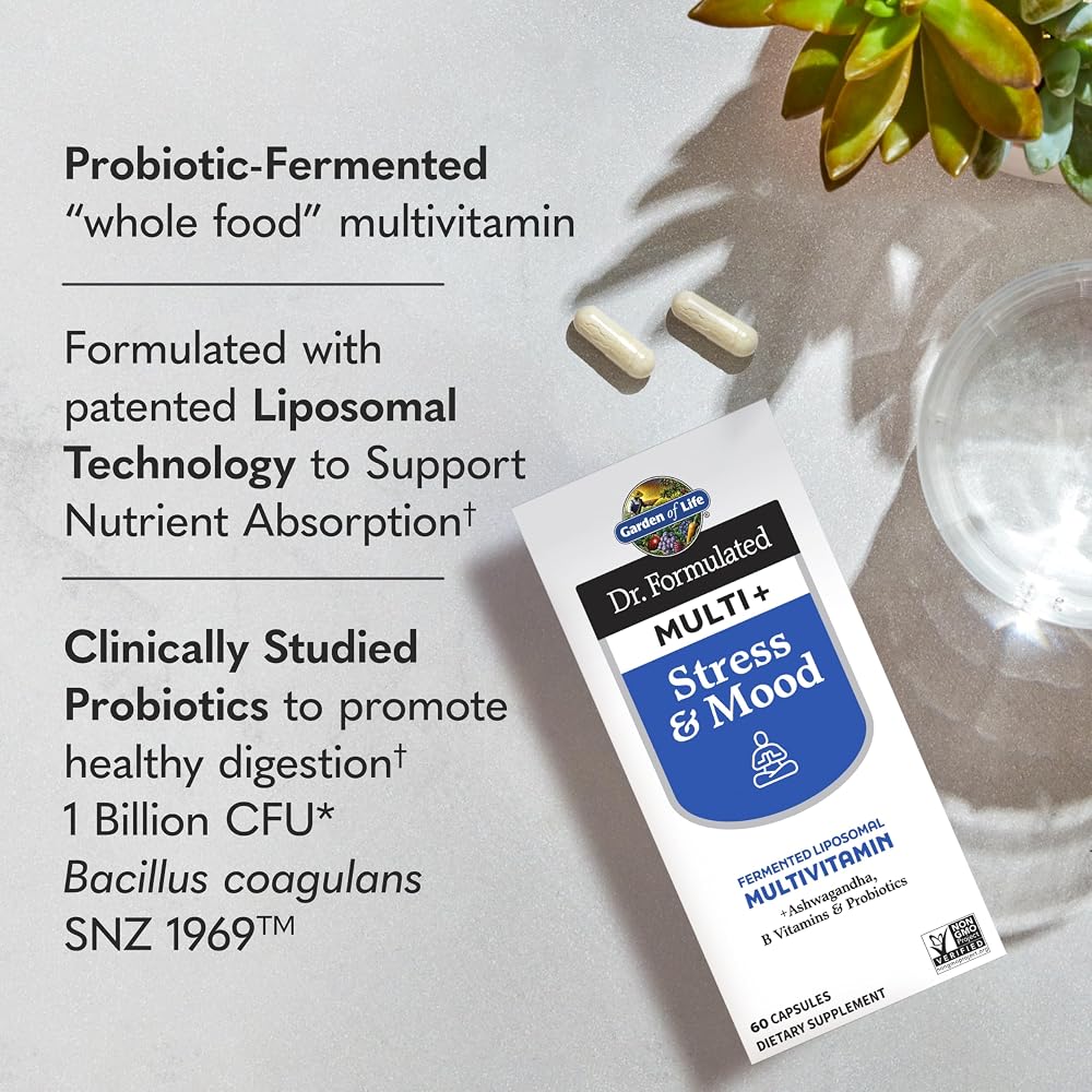 Garden of Life Dr. Formulated Multi+ Stress & Mood Support - 60 Capsules - image 2