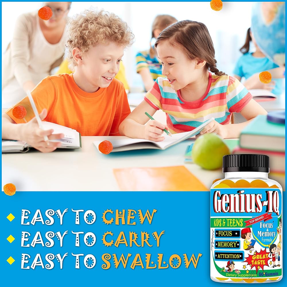 Celebrity LifeStyle Genius IQ Kids Brain Omega 3-6-9 Gummies - 60 Gummies - image 5