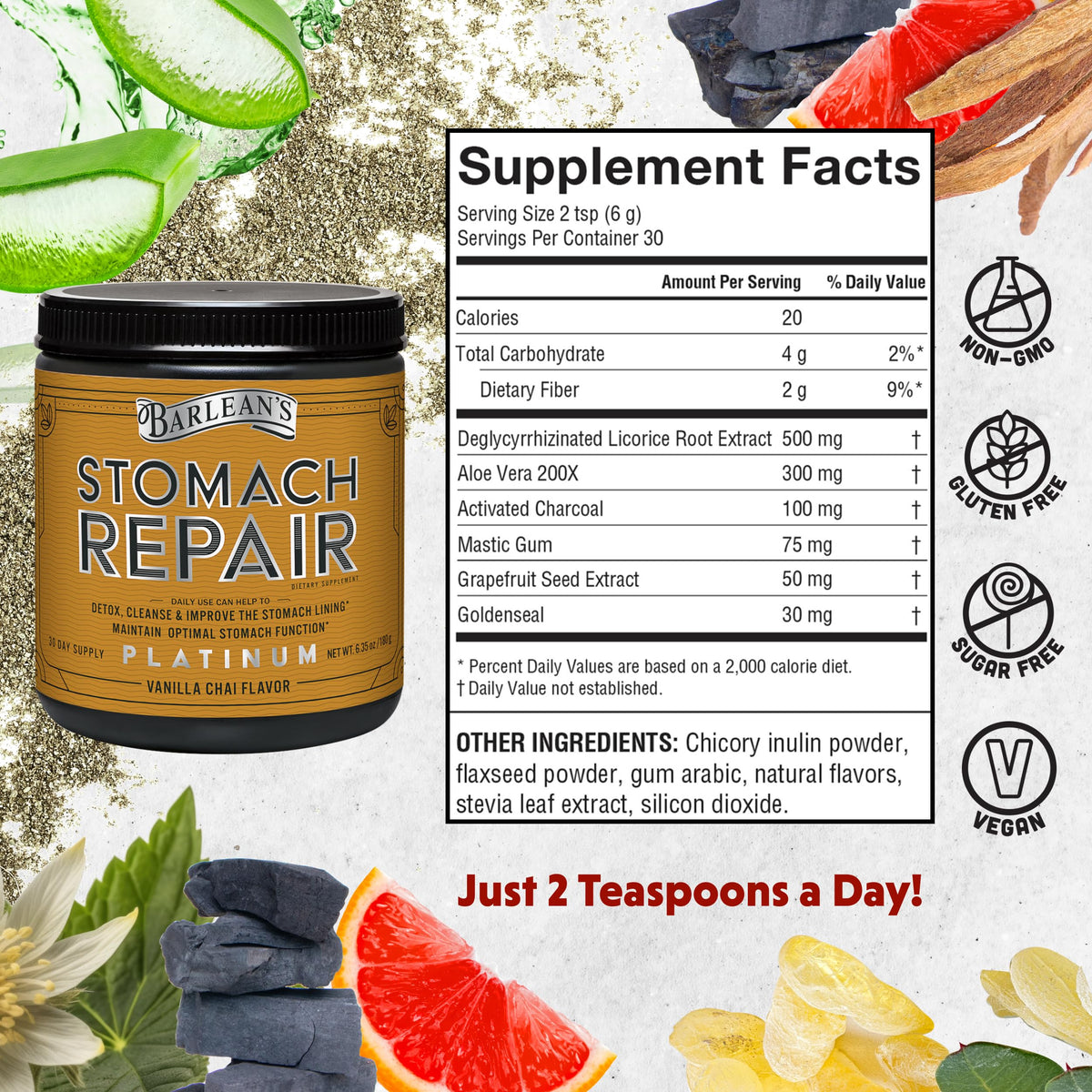 Barlean's Repair Gut Health Powder, Digestive Support
