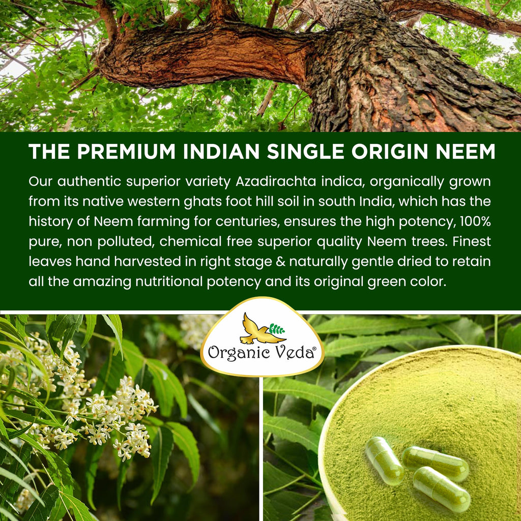 Organic Veda Neem Capsules Triple Complex for Skin & Immune Support - image 9