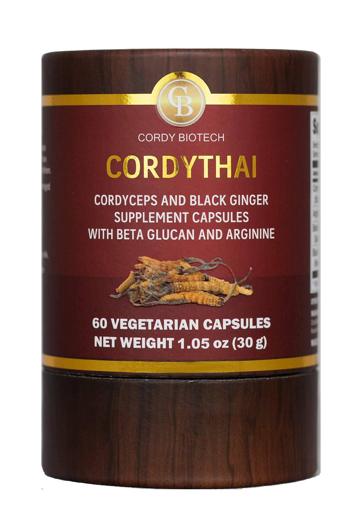CORDYTHAI Cordyceps Extract and Black Ginger Supplement - 60 Capsules