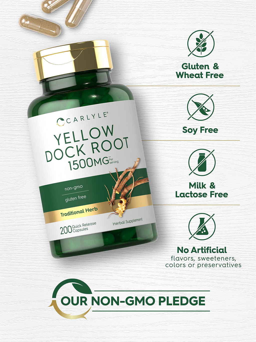 Carlyle Yellow Dock Root Capsules - 200 Count - image 4