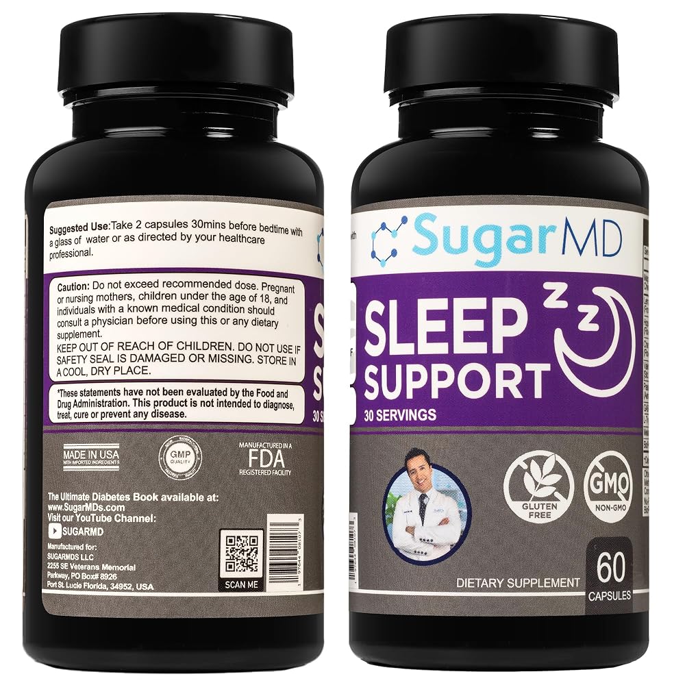 SugarMD Sleep Support Supplement - 60 Capsules